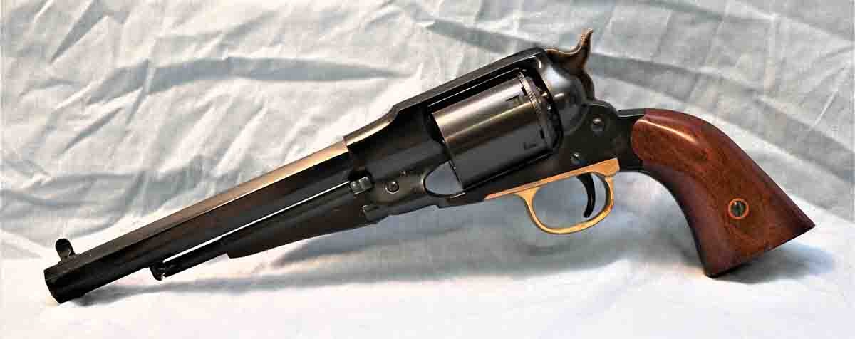 An Uberti test revolver with R&D .38 Centerfire conversion cylinder.